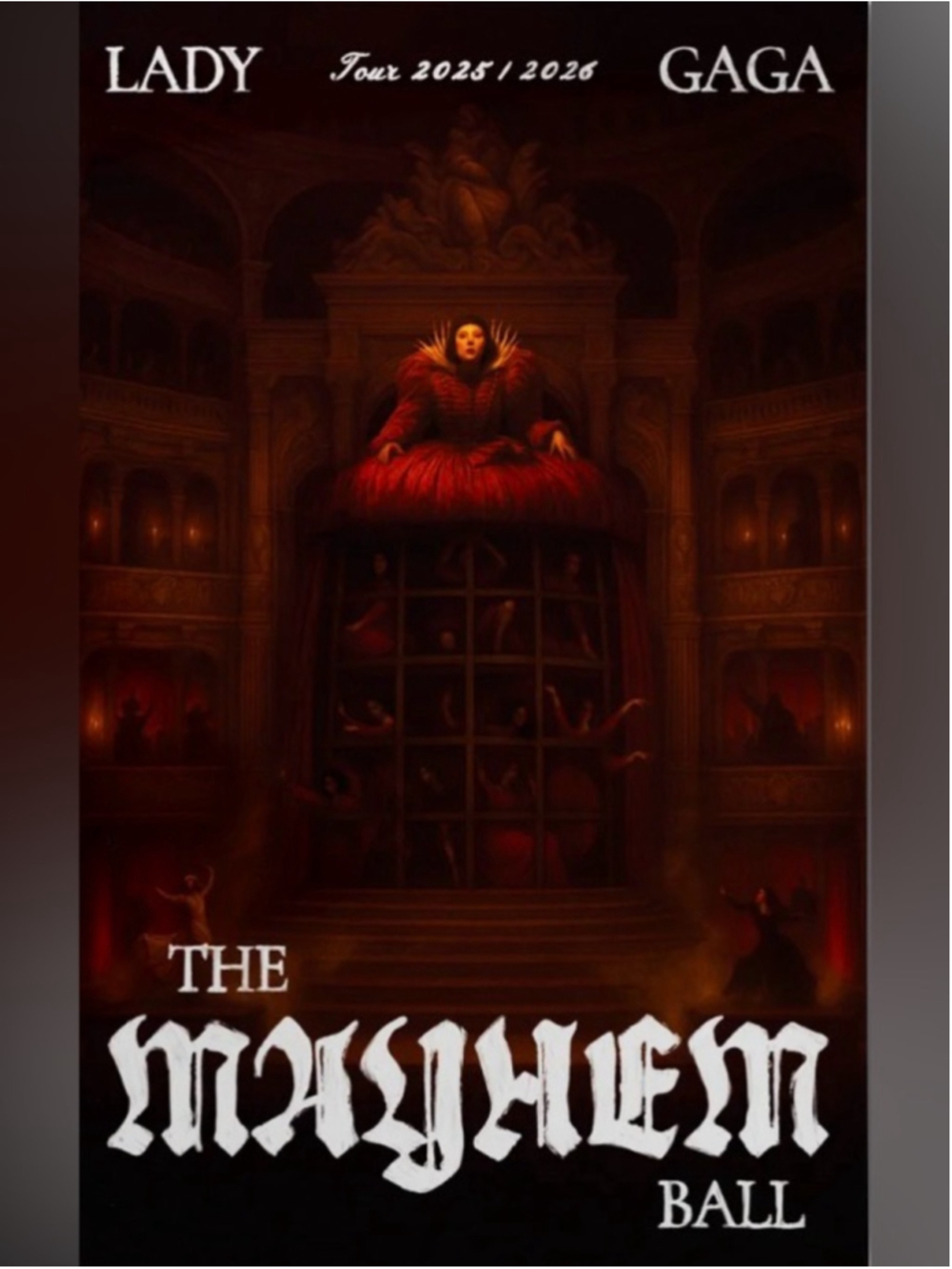 Lady Gaga The Mayhem Ball 'Opera Haus' Poster | Excellent Condition | Original